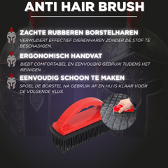 Hoplite Rubber Anti-Hair Brush